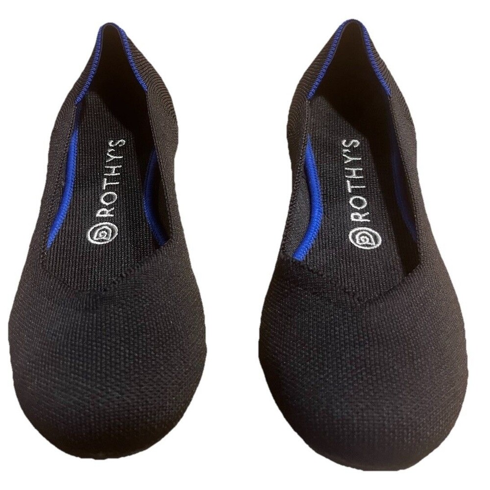 Rothy's The Flat Women's Shoes Size 8 Round Toe Black Slip On Lightweight